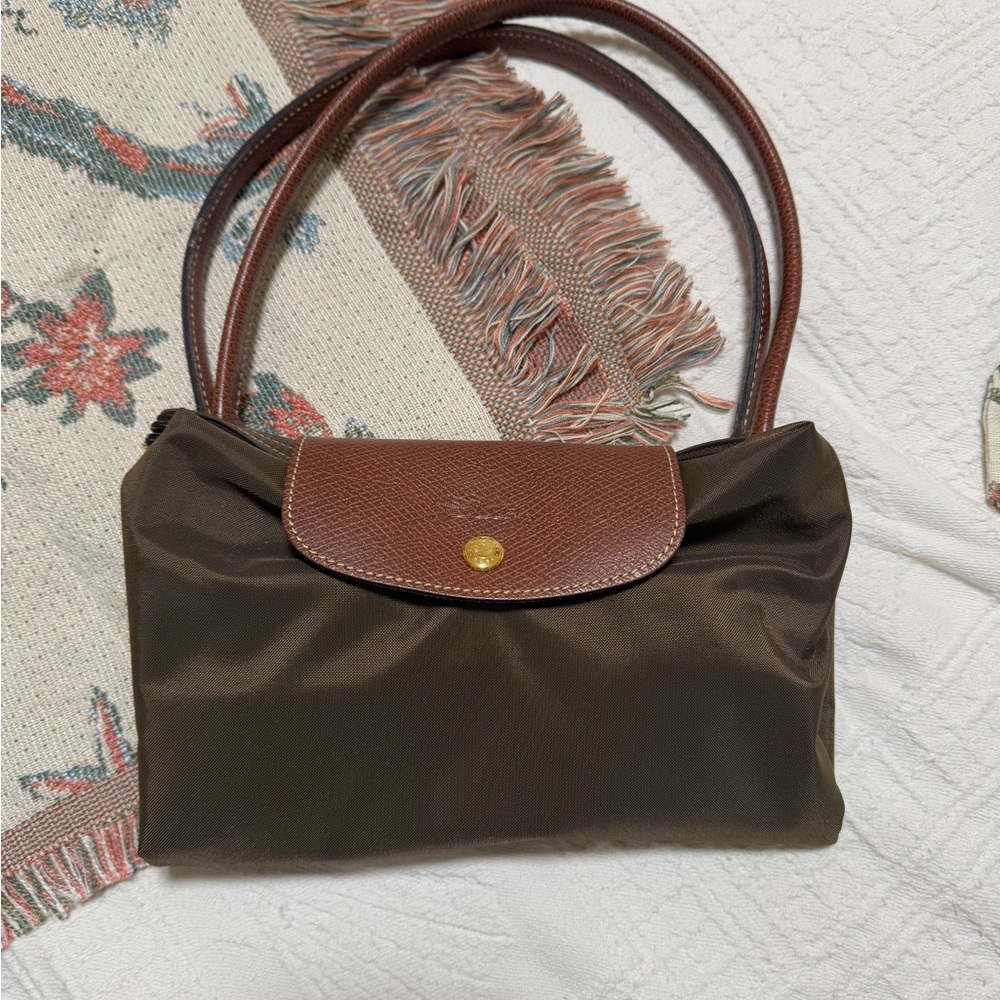 Longchamp Large Le Pliage Tote in Khaki